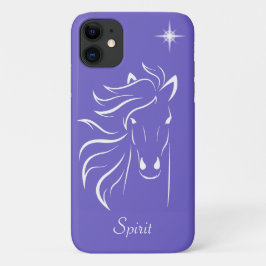 Funda Para iPhone 11 Arte de imagen de silueta de caballo moderno en pe