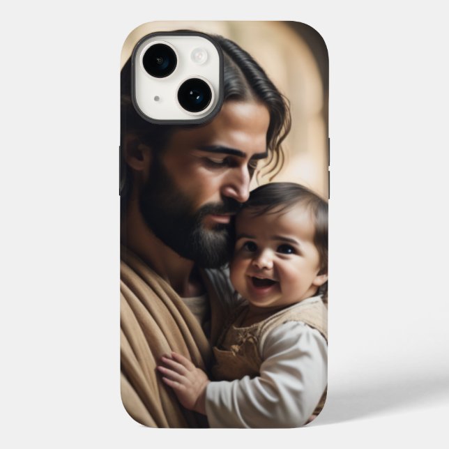 Funda De Case-Mate Para iPhone arte de Jesús (Reverso )