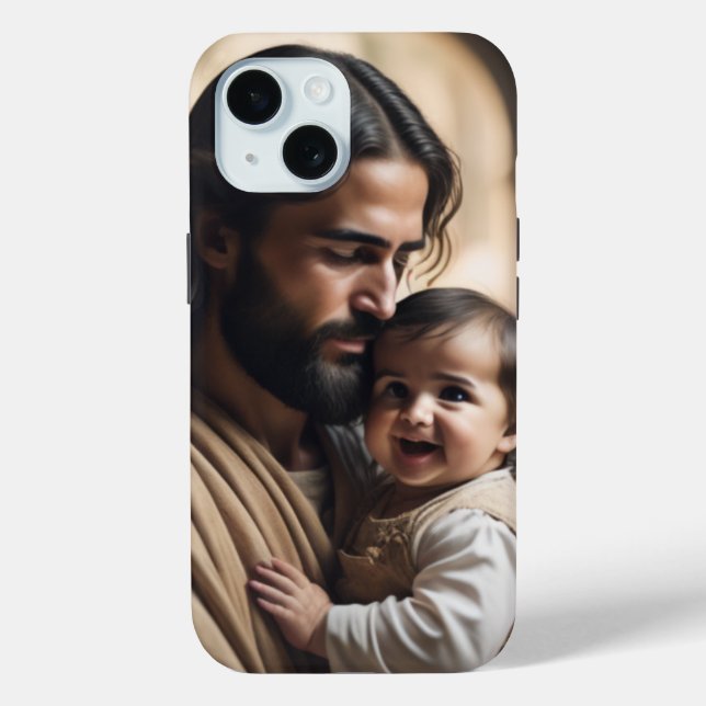 Funda De Case-Mate Para iPhone Arte de Jesús (Reverso )