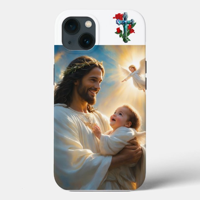 Funda De Case-Mate Para iPhone Arte de Jesús (Reverso )