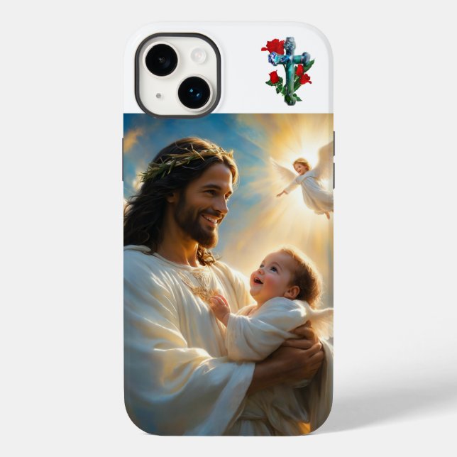 Funda De Case-Mate Para iPhone Arte de Jesús (Reverso )