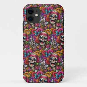Funda Para iPhone 11 Arte de la calavera del azúcar - Cartel de paz de 