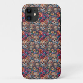 Funda Para iPhone 11 Arte de la calavera del azúcar - Día complicado de