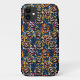 Funda Para iPhone 11 Arte de la calavera del azúcar - Día del relámpago