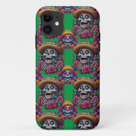 Funda Para iPhone 11 Arte de la calavera del azúcar - Vibrante Día de l