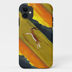 Funda Para iPhone 11 Arte de la fauna del Gazelle de la puesta del sol