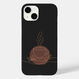 Funda Para iPhone 14 De Case-Mate Arte de la línea de café minimalista - amante del
