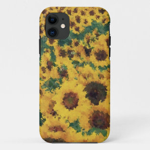 Funda Para iPhone 11 Arte de la pintura del girasol del vintage - caso