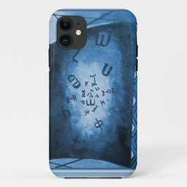 Funda Para iPhone 11 Arte de letras azules etíopes