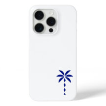 Arte de línea de palmera azul minimalista