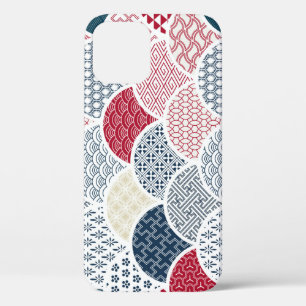 Funda Para iPhone 12 Arte de línea Kimono: Patrón geométrico tradiciona
