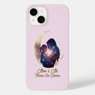 Funda Para iPhone 14 De Case-Mate Arte de Luna con Silueta de Mamá e Hijo en la Gala