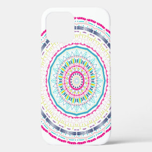 Funda Para iPhone 12 Pro Arte de Mandala Colorido Vibrante