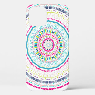 Funda Para iPhone 12 Pro Arte de mandala colorido vibrante