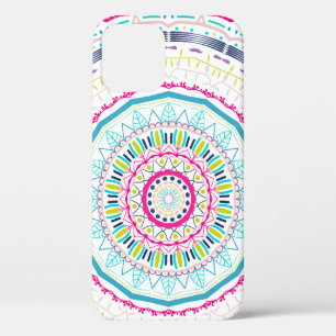 Funda Para iPhone 12 Arte de mandala colorido vibrante
