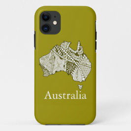 Funda Para iPhone 11 Arte de mapas de Australia