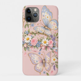 Funda Para iPhone 11 Pro Arte de Mariposa Pastel Adorable