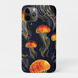 Funda Para iPhone 11 Pro Arte de medusa oceánica brillante