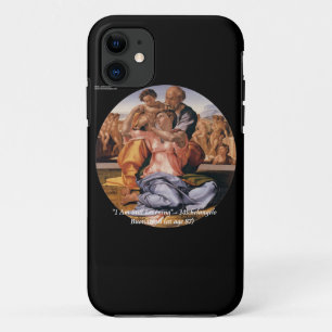 Funda Para iPhone 11 Arte de Miguel Ángel y famosa cita del "aprendizaj