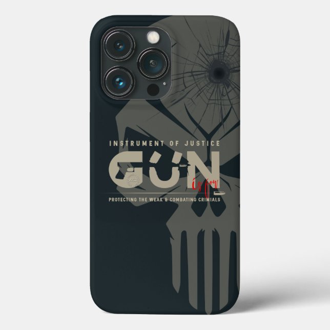Funda De Case-Mate Para iPhone Arte de monograma de arma | (Modo oscuro) (Reverso )