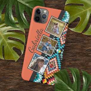 Funda Para iPhone 11 Pro Max Arte de mosaico clásico y colorido del suroeste pe