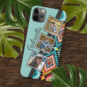 Funda Para iPhone 11 Pro Max Arte de mosaico clásico y colorido del suroeste pe