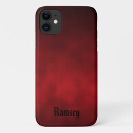 Funda Para iPhone 11 Arte de Ombre gótico, rojo y negro personalizado
