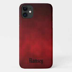 Funda Para iPhone 11 Arte de Ombre gótico, rojo y negro personalizado