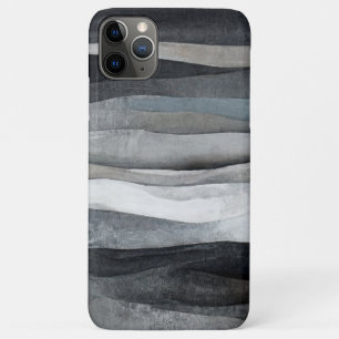 Funda Para iPhone 11 Pro Max Arte de ondas grises abstractas