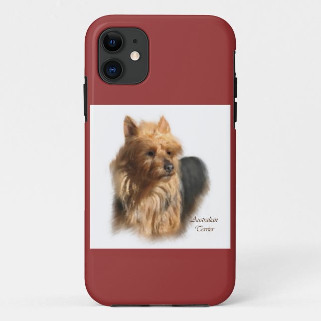 Funda De Case-Mate Para iPhone Arte de perro de Australia (Reverso)