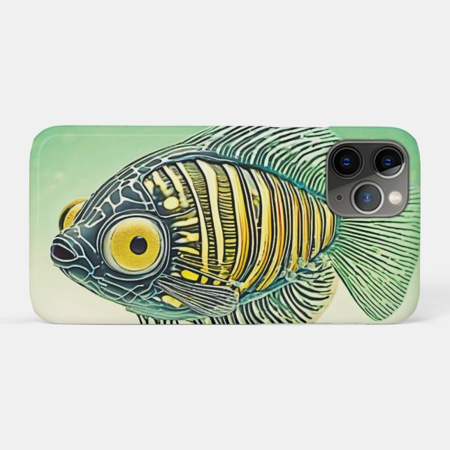 Funda De Case-Mate Para iPhone Arte De Pescado Estilizado (Reverso (horizontal))