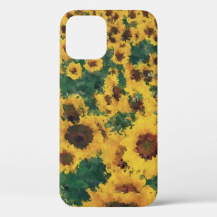 Funda Para iPhone 12 Pro Arte de pintura de girasol vintage