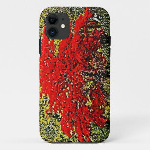 Funda Para iPhone 11 Arte de pintura de otoño rojo - estuche para iPhon