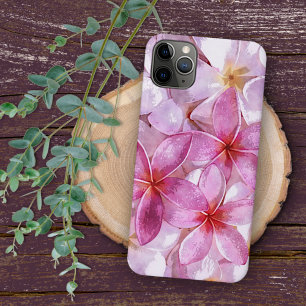 Funda Para iPhone 11 Pro Max Arte de pintura en acuarela de flor de plumeria ha