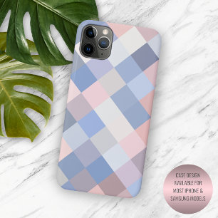 Funda Para iPhone 11 Pro Max Arte de píxeles azul violeta rosa coral pastel