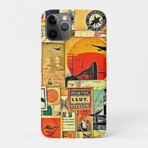 Funda Para iPhone 11 Pro Arte de postales para viajes de vintage