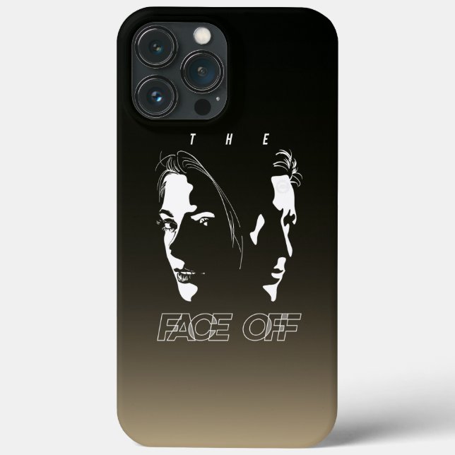 Funda De Case-Mate Para iPhone Arte de Silueta de Confrontación Humana | (Reverso )