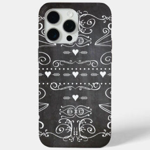 Funda Para iPhone 15 Pro Max Arte de tipografía de pizarra