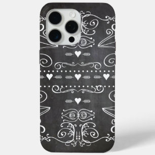 Funda Para iPhone 15 Pro Max Arte de tipografía de tablero de chalkboard