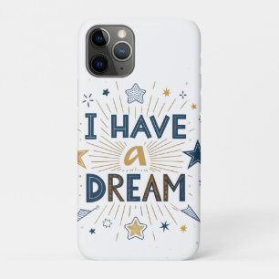 Funda Para iPhone 11 Pro Arte de tipografía Starburst 'Tengo un sueño'