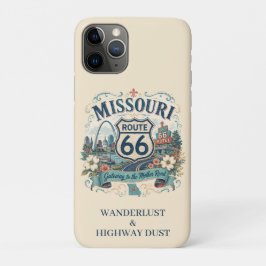 Funda Para iPhone 11 Pro Arte de viaje de la ruta 66 de Missouri Carretera