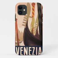 Arte de viaje vintage Venezia Italia Venecia góndo