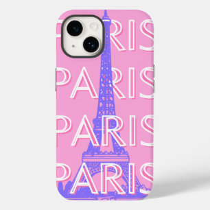 Funda Para iPhone 14 De Case-Mate Arte de viajes en París, arte de viajes, rosa