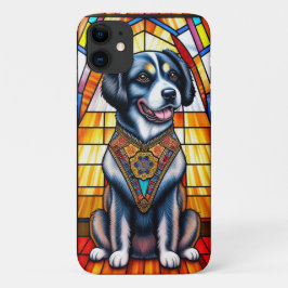 Funda Para iPhone 11 Arte de vidrio templado con retrato de perro