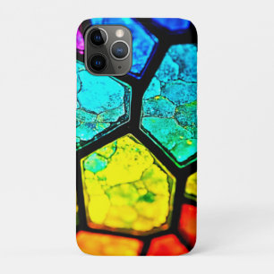 Funda Para iPhone 11 Pro Arte de vidrio tintado de arcoíris agrietado