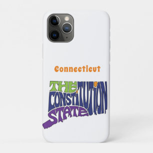 Funda Para iPhone 11 Pro Arte de Word con apodo de Connecticut