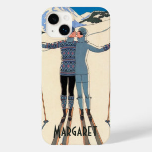 Funda Para iPhone 14 Plus De Case-Mate Arte Deco Antiguo, Amantes en la Nieve por George 