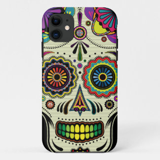 Funda Para iPhone 11 Arte del Azteca del cráneo del azúcar