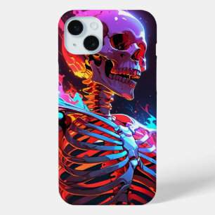 Funda Para iPhone 15 Mini Arte del cráneo