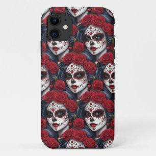 Funda Para iPhone 11 Arte del cráneo del azúcar - Recordatorio vibrante